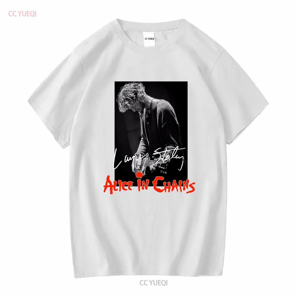 Hot Layne Staley On Guitar Cotton T Shirt All Sizes S 5xl P6 Long Or Short Sleeves Vintage Washed Versatile