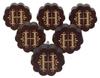 IBA Indianbeautifulart Brown Alphabet H Engraved Furniture Knobs Cabinet Drawer Pull Pack
