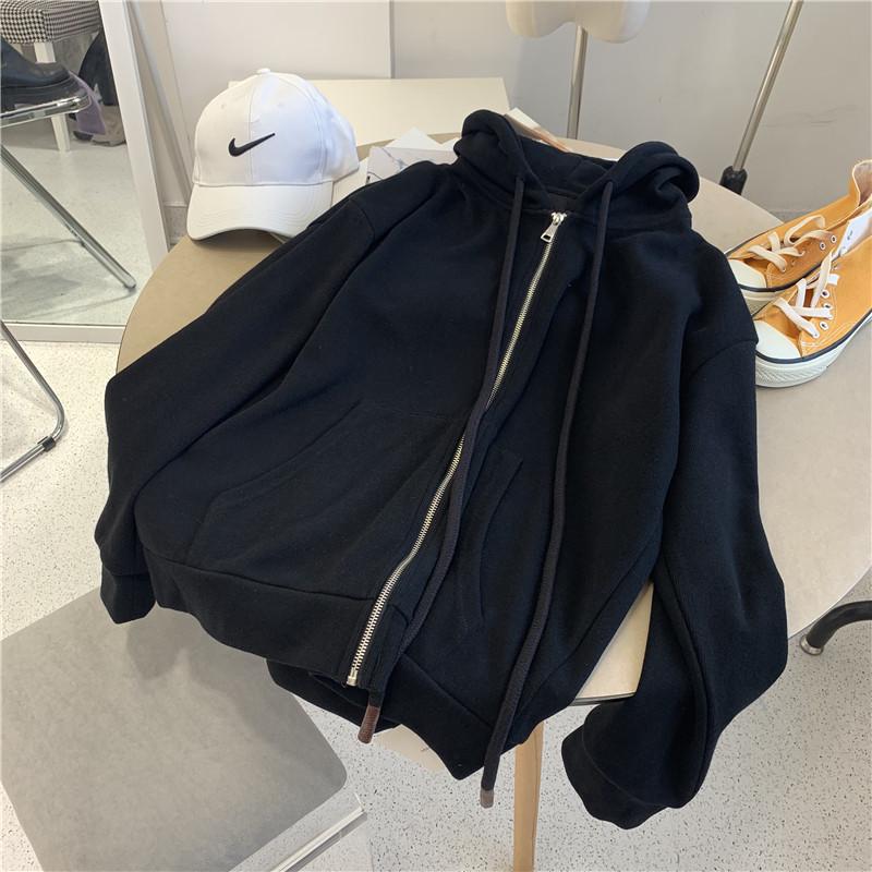 

Жіночий вовняний светр-джемпер з капюшоном осінь/зима 2024 у корейському стилі XXL чорний