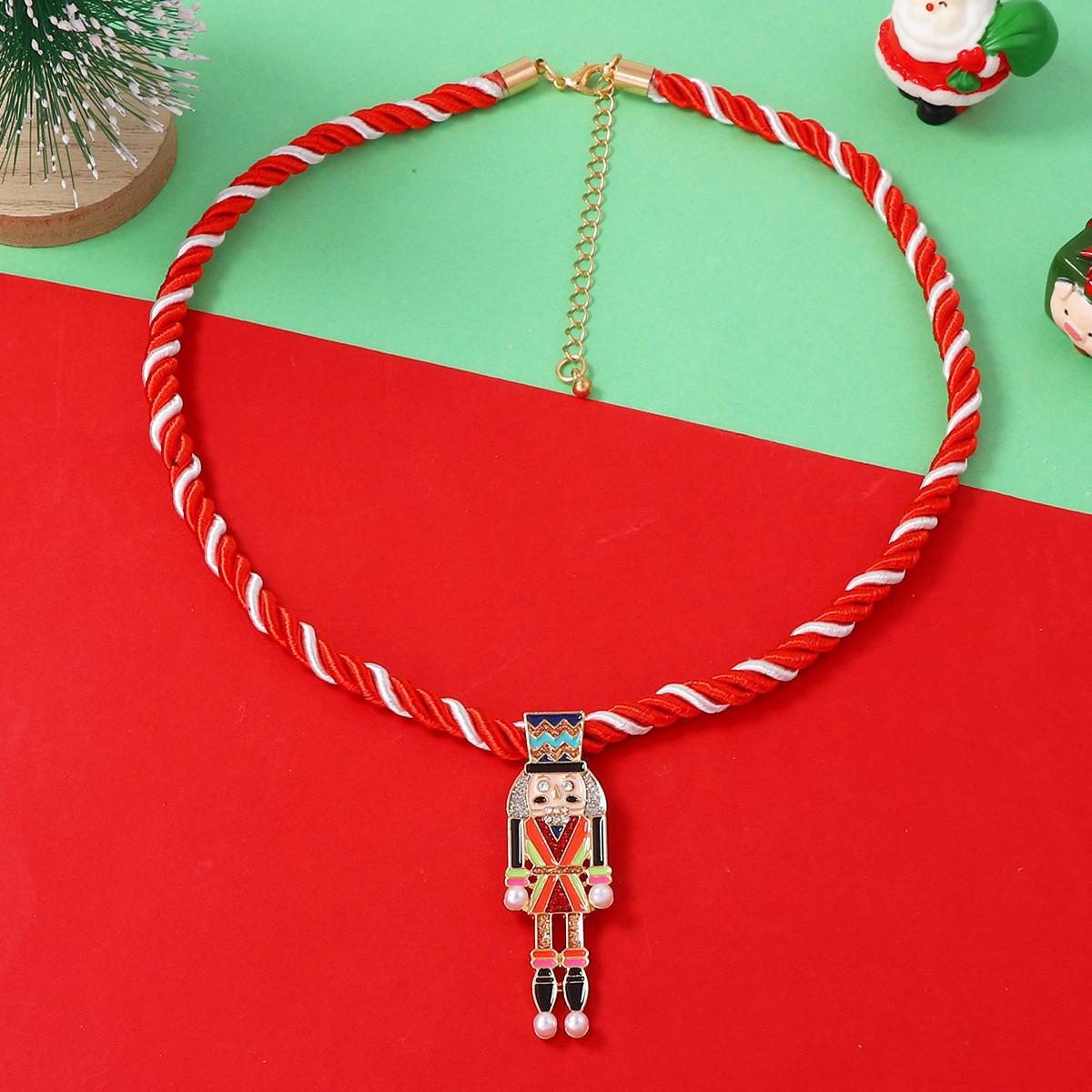 Exquisite Handmade Nutcracker Zircon Pendant Necklace