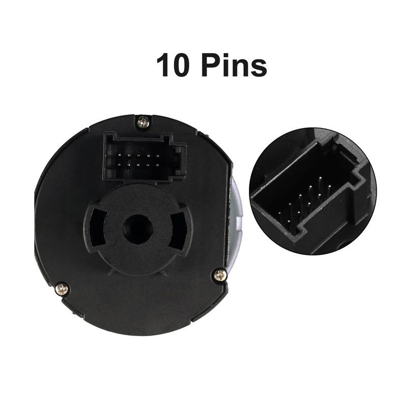 1ks černý 12V 10pinový spínač mlhových světel do auta vhodný pro Passat Golf Jetta Caddy Tiguan Touran