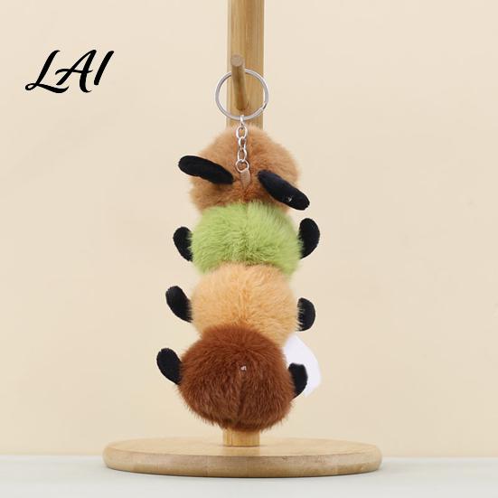 Emotional Support Plush Cuddly Insect Keychain Soft Stuffed Animal Keyring Toy Comforting
