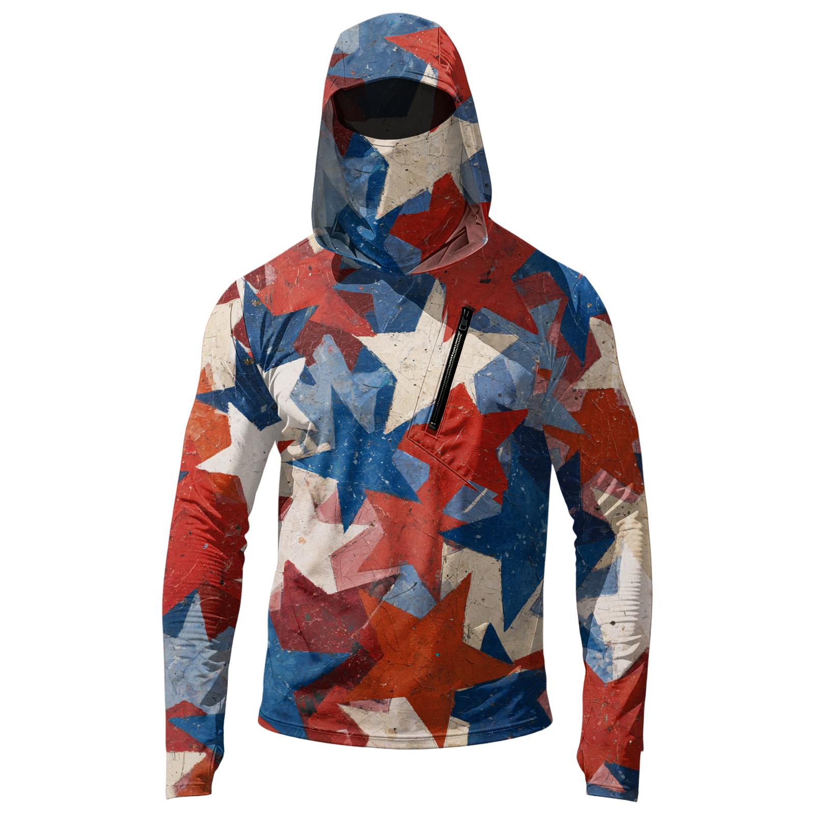 

Men s Casual Hooded Long Sleeve Sunscreen Top XXL