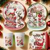 Christmas Santa Claus Theme Disposable Tableware Sets Merry Christmas Decorations Paper Napkins Cups Plates Xmas Party Supplies