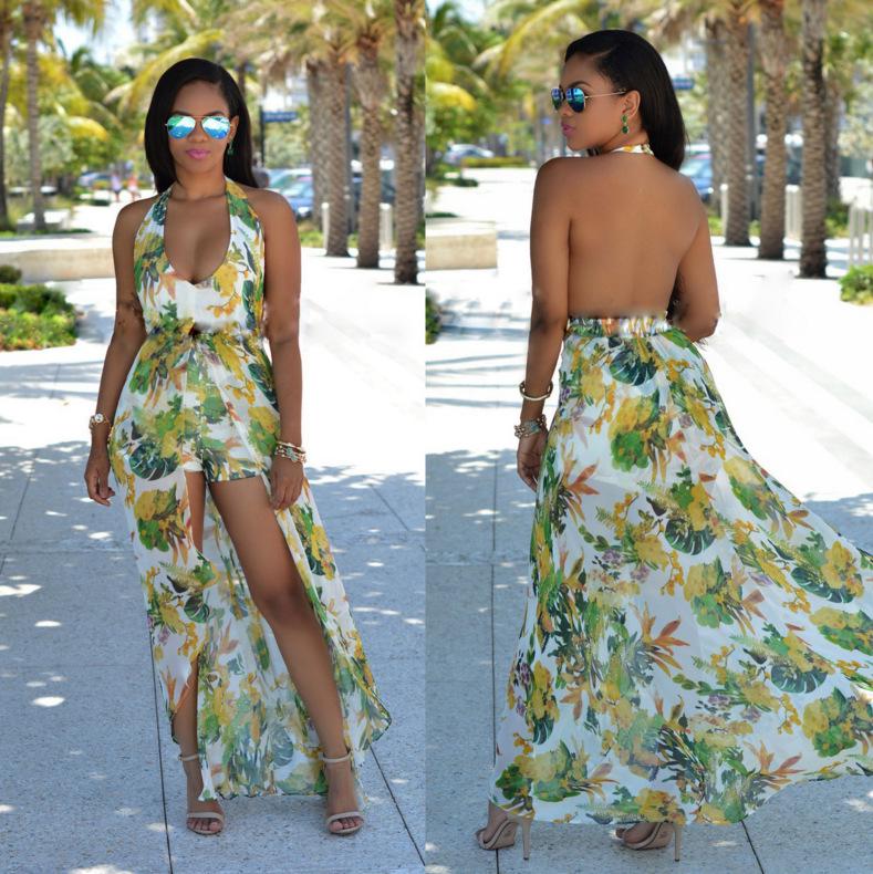 Neues trendiges europäisches & amerikanisches sexy bedrucktes Sommerkleid
