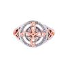 Women Ring Handmade Wizard Knot Finger Ring with Cubic Zirconia Spiritual Guidance Ring Statement Jewelry Gift