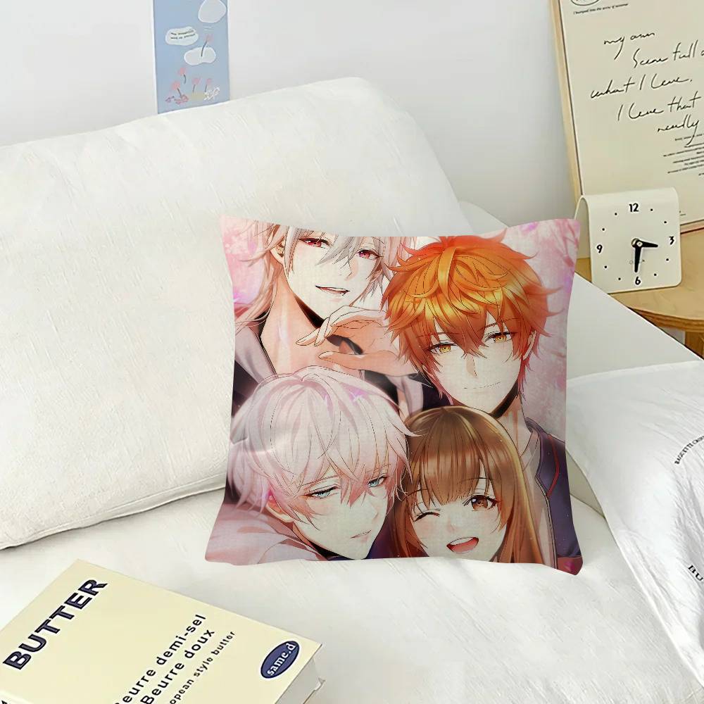 Anime Game Mystic Messenger Maple Design Cushion Cover Happy Autumn Harvest decor Holiday Decorati Pillow Cover