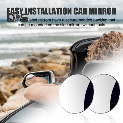 Specchietti Retrovisori Angolo Cieco Regolabili per Auto, Ampio Campo Visivo, Design Senza Cornice, Montaggio Universale, Installazione Semplice, Specchio Convesso Rotabile a 360 gradi