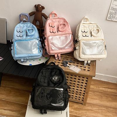 Mochila Original e Nicho para Meninas, Bolsa Transparente de Alta Qualidade, Mochila Escolar Fofa para Estudante, Mochila Casual