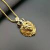 316L Stainless Steel Lion Animal Men Crown Corss Necklaces Chain Pendants Punk Rock Hip Hop Personality Boy Jewelry