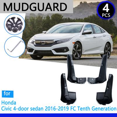 Mudguards Fit  for Honda Civic 2016 2017 2018  FC FC1 FC2 FC5 Car Accessories Mudflap Fender Auto Replacement