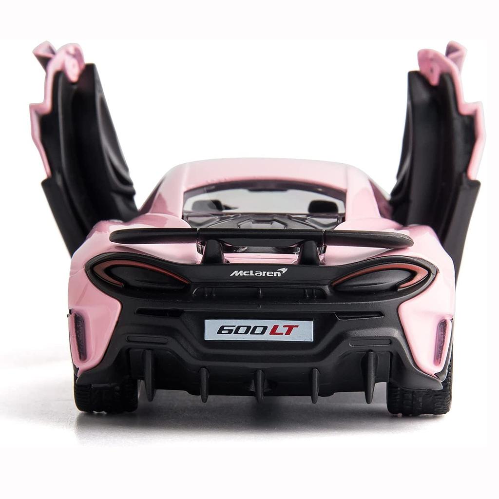 1:36 skala odlewany aluminiowy Model samochodu McLaren 600LP zabawka samochód, pojazdy typu pull back zabawka samochód dla małych dzieci dzieci chłopcy dziewczęta prezent