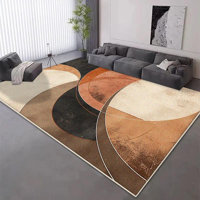 Tappeto Geometrico Moderno per Soggiorno Decorazione Casa Nordica Tappeto a Pelo Corto Antiscivolo 200x300 Cm Camera da Letto Tappetino Pieghevole per Divano