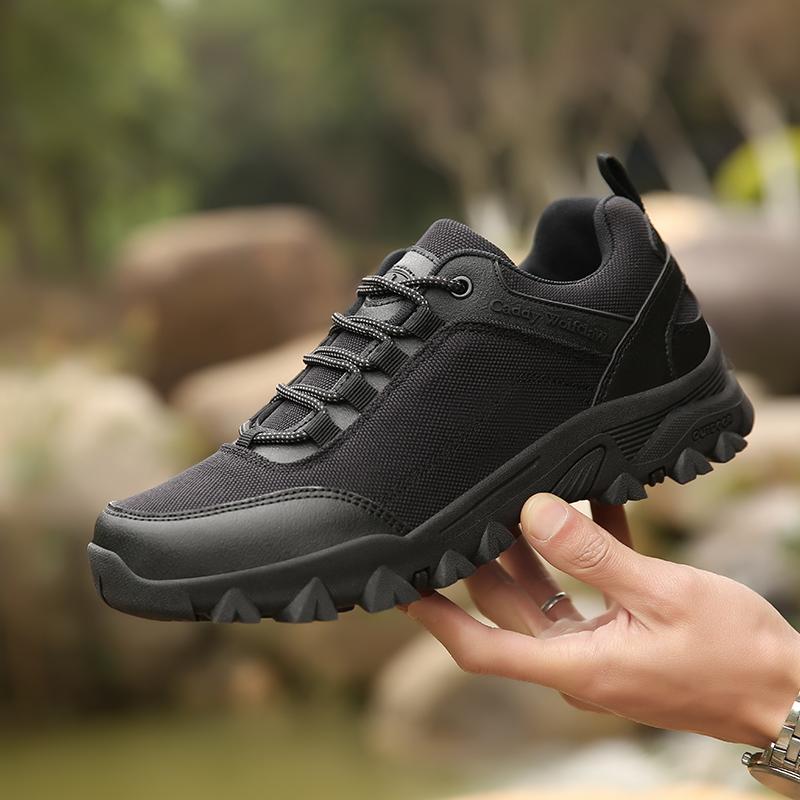 Men Sneakers lace up fashion Hiking Shoes For Men black Outdoor Mountain Boots Climbing Sneakers Autumn Shoes big size 48