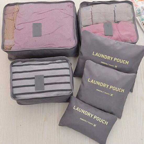 Korean-Style Waterproof Travel Organizer: 6-Piece Set