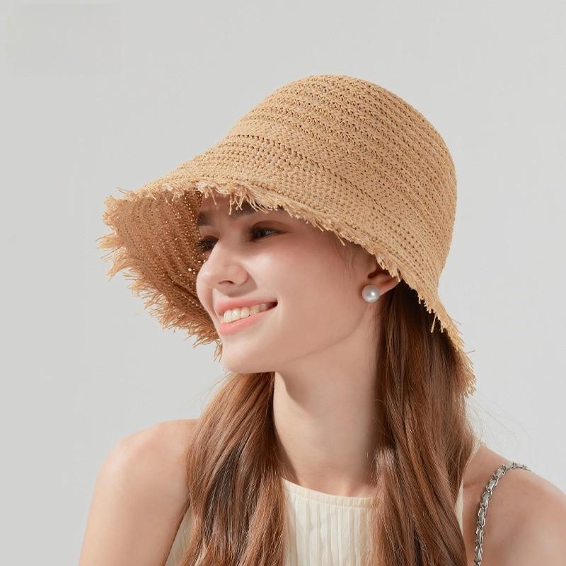 Summer Straw Hat For Women With Wide Brim Sun Protection And Breathable Tassels For Beach And Outdoor Travel