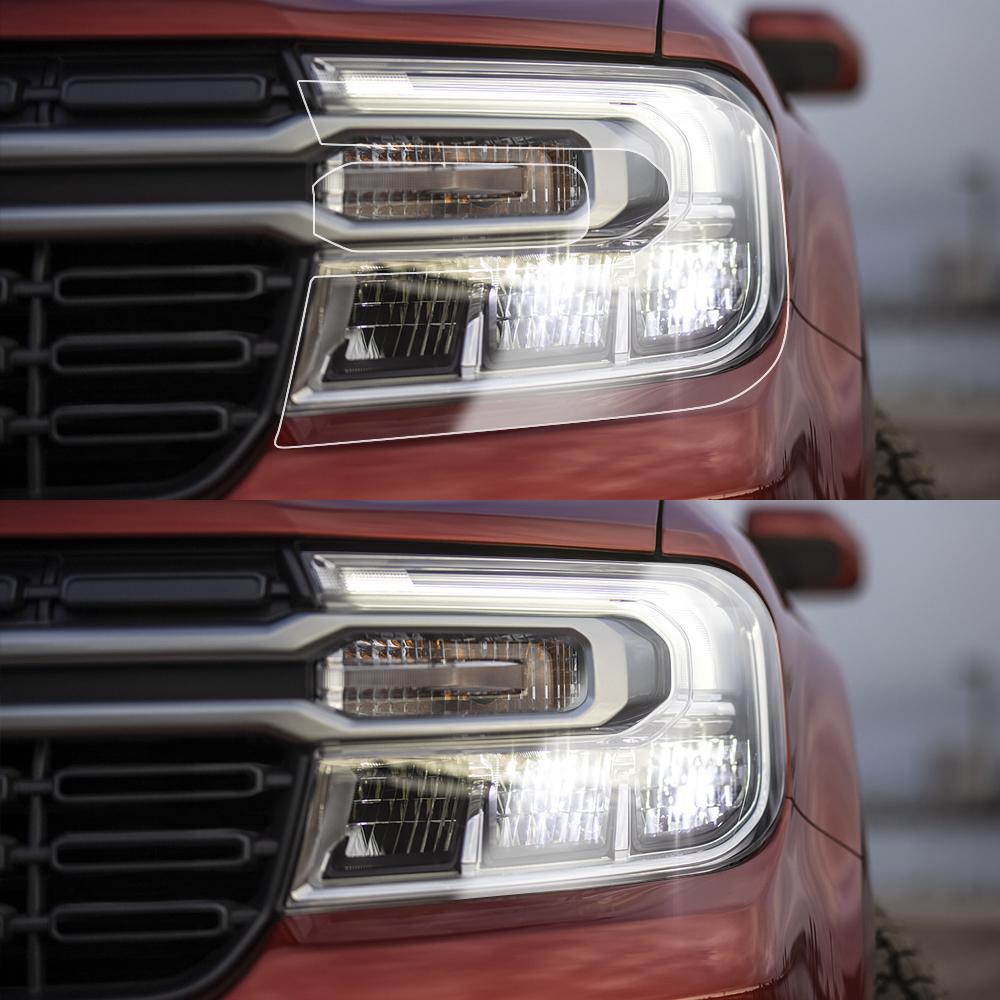 Car Headlight Protective Film For Ford Maverick 2026-2026 Smoke Black Pre Cut Anti-Scratch High-Gloss Vinyl Wrapping Film