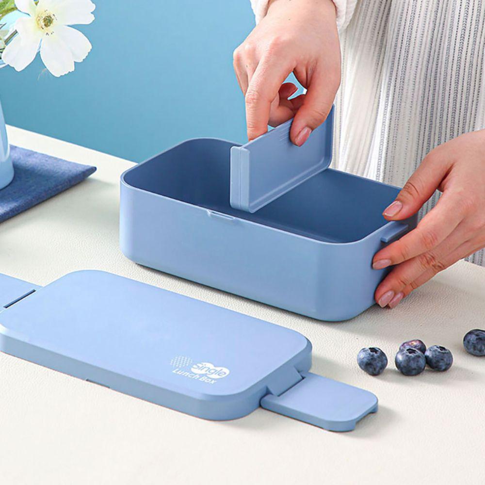 Microwavable 2 Layer Picnic Lunch Box Separated Food Storage Box Portable Food Container  Adult