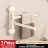 No Need To Drill Suction Cup Rotating Multi-bar Towel Rack Bathroom Hanger Folding Artifact Multifunctional Shelf Kitchen Shelf