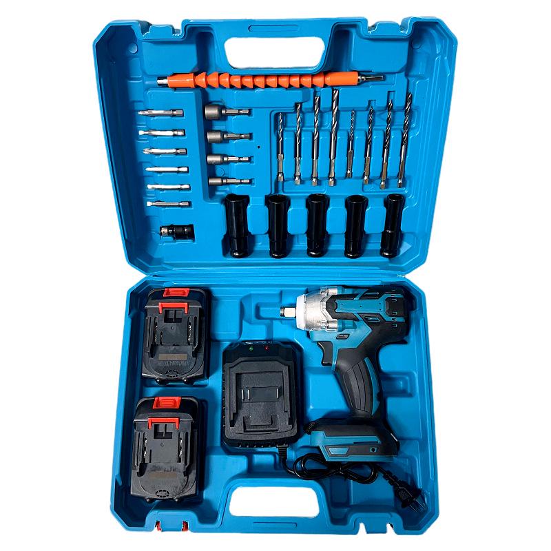 High-Torque Brushless Electric Impact Wrench Set with Lithium Battery for Woodworking & Auto Repair