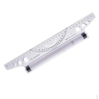30cm/12 Inch Rolling Parallel Ruler For Drawing Circles Lines Charts