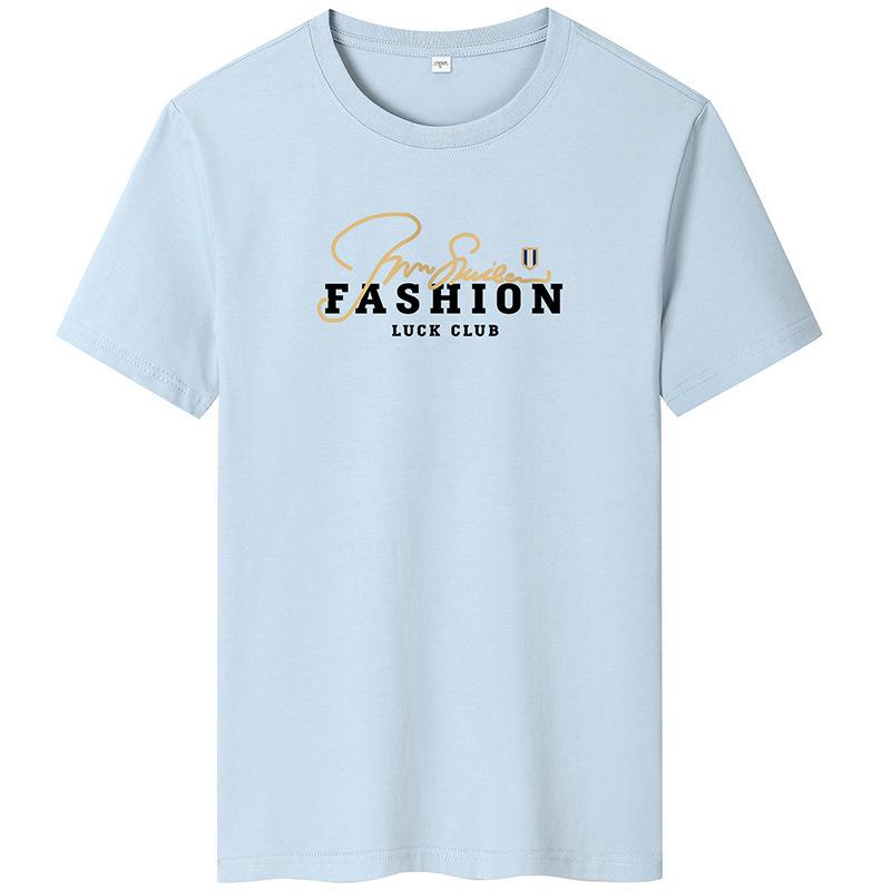 Modisches Herren-Kurzarm-T-Shirt mit Rundhalsausschnitt, Baumwolle, S-6XL
