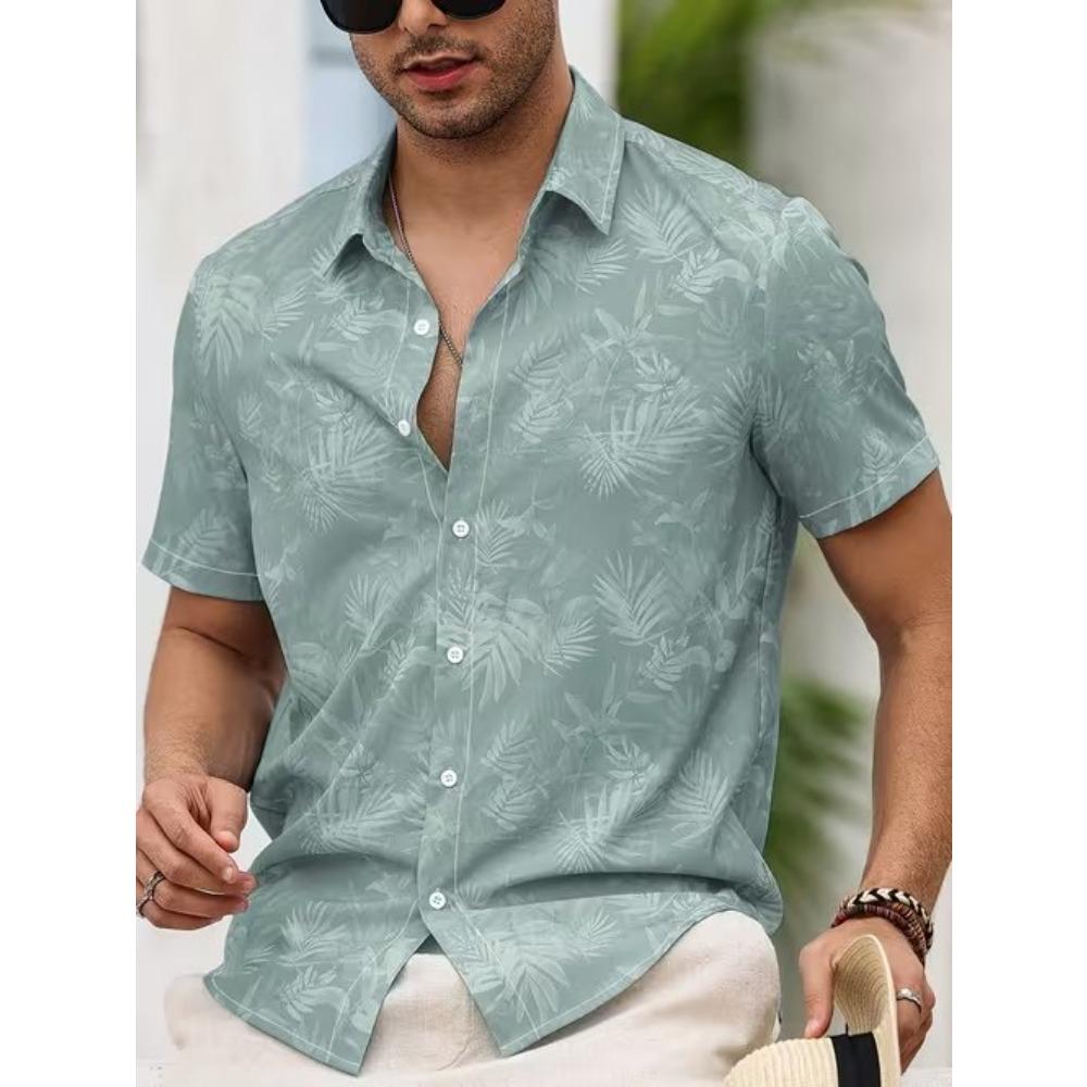 Men's Retro Fashion Pattern 3D Print Shirt Button Up Shirt Casual Shirt Summer Shirt Short Sleeve Daily Vacation Clothing