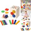 Wooden Early Education Cognitive Toy With Matching Sensory Blocks For Toddlers