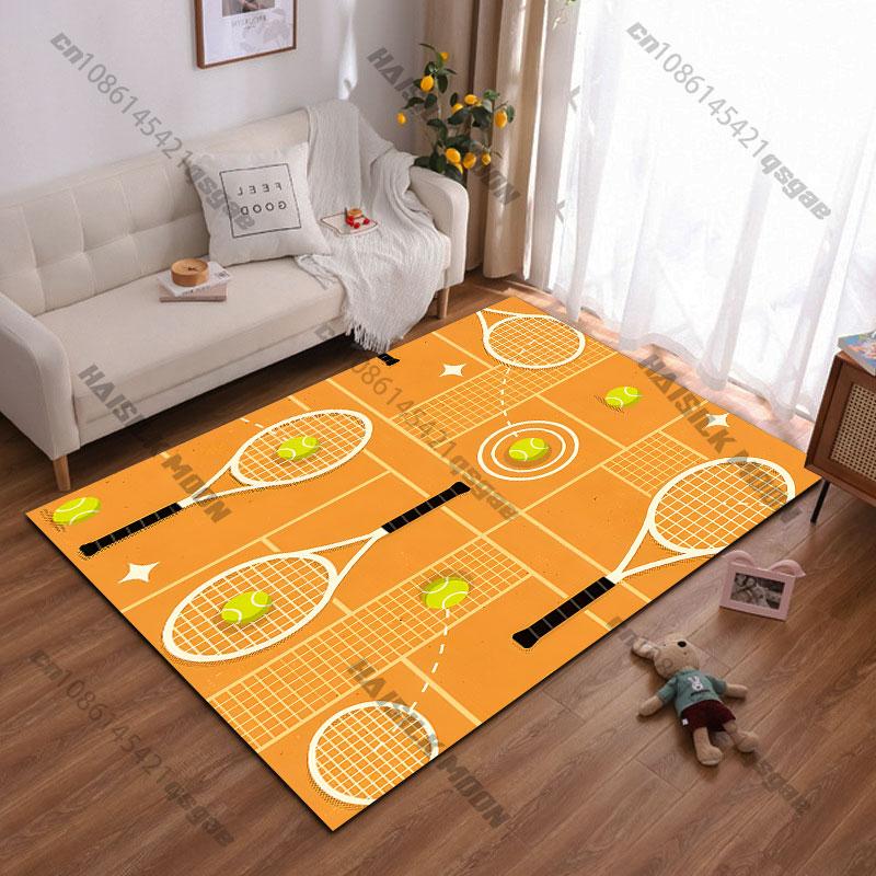 Racchette da tennis palla tappeto Yoga soggiorno decorazione stanza tappetino per gattonare bambini zerbino tappeto da area tappetino per giochi