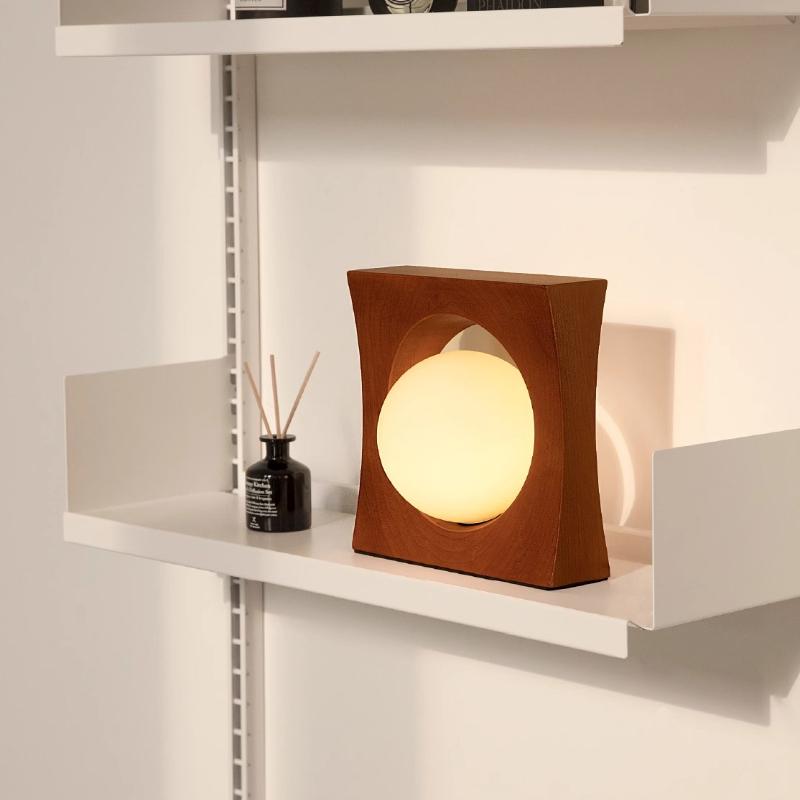 Wood Night Light Morden Art Creative Desk Lamp Minimalist Elegant Small Bedside Lamps Home Beside Desktop Mood Light Decoration