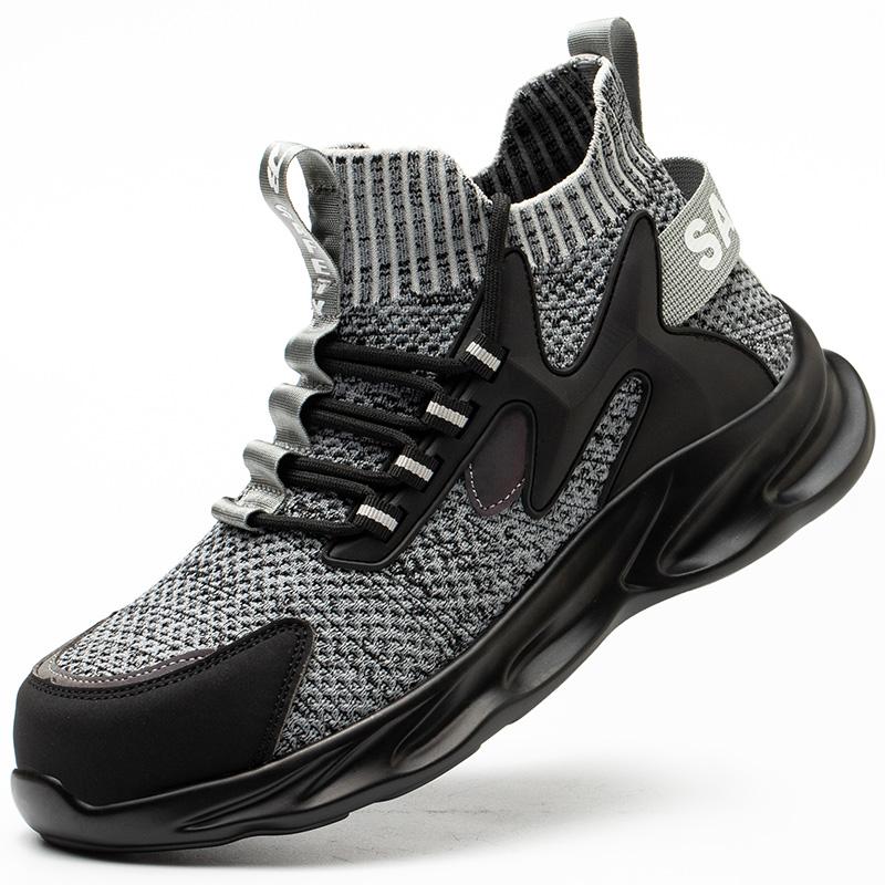 New High Quality Work Safety Shoes Sneakers Ultra-light Soft Bottom Men Breathable Anti-smashing Steel Toe Work Boots For Mens