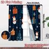 2pcs,Curtains Cute Snowman Christmas Gift (3) Popular Light Filtering Curtains Prints Light Filtering Curtains Decorations