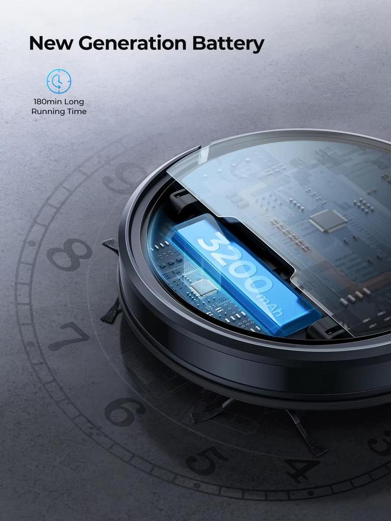 Evol 3 Robot Vacuum 4500Pa Suction Sweeping Robots Multifunctional Intelligent Sweeping Robot with Auto Carpet Boost