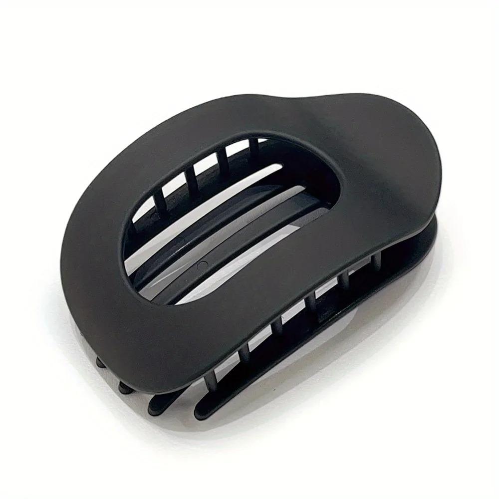 קליפס שיער אובלי אופנתי לנשים עיצוב חדש מנומר מט מעוקל שטוח לעיצוב סיכות שיער אקרילי שוכב אביזרי שיער