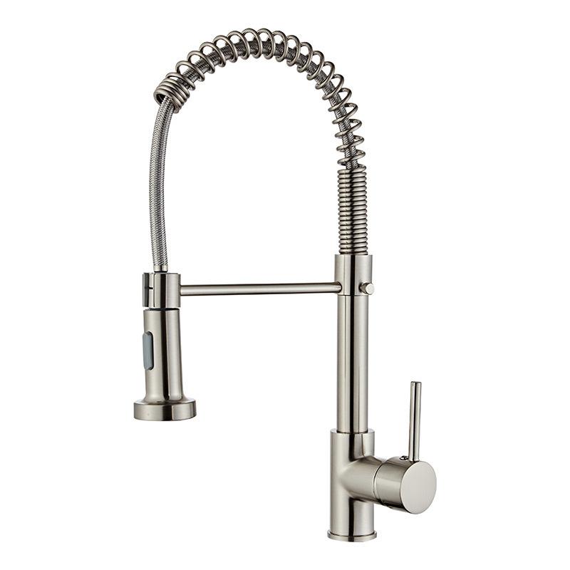 Küchenspüle, Kupfer-Pull-Küchenarmatur, Doppelauslass, wassergekühlt, heißes Waschbecken, Waschbecken, Feder-Wasserhahn