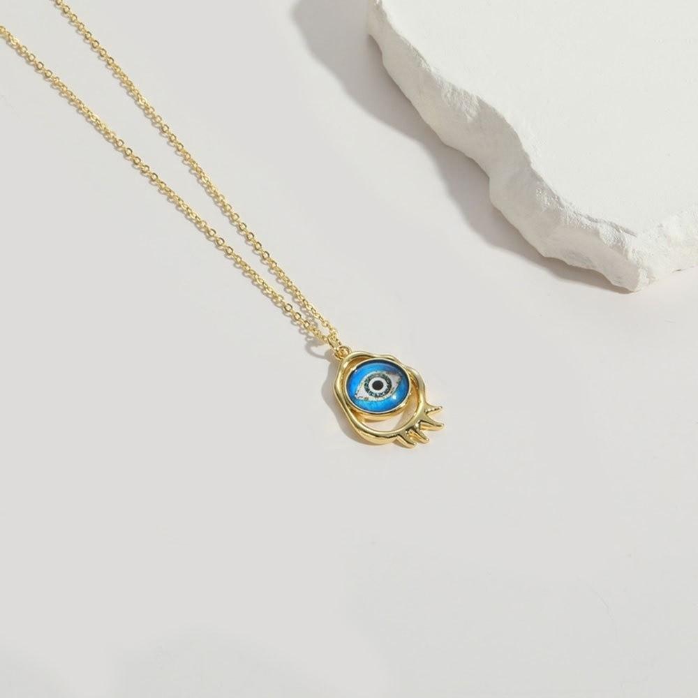 Devil's Eye Devil's Eye Necklace Copper Resin Banquet Clothes Neck Chain  Men/Women