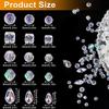 300Pcs Mixed Sizes Crystal Rondelle Light Ab Gems Loose Beads Clear Crystal Glass Crafts Shiny Jewelry Diy Necklace Kit