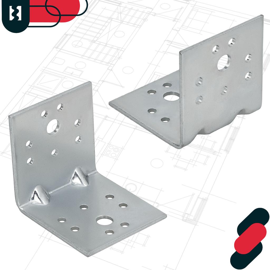 Carpenter's Angle Steel Construction Connector Reinforced 50 X 50 X 50 MM