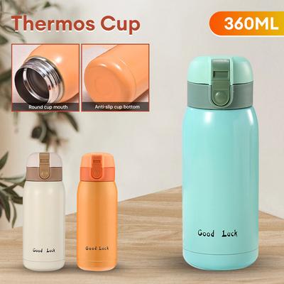 360ml Copo Térmico Fofo Copo de Bolso para Crianças Caneca Térmica de Café de Aço Inoxidável Garrafa Térmica Garrafa Térmica para Água Quente Presente para Crianças