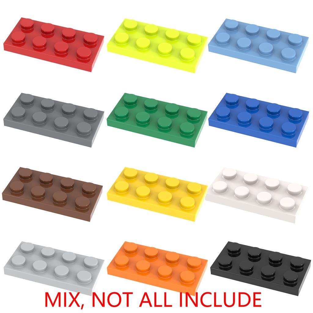 [Funbrick] 50 Stück Platte 2x4 3020 Kompatibel mit mit Berühmten Bausteinen Klassischen Bauklötzen Spielzeug MOC DIY