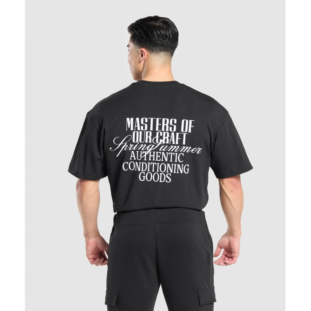

Футболка GYMSHARK Master of our Craft черная A5A8T BB2J XS