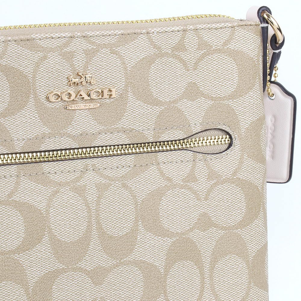 Coach Tasche FCS182 CS182 Helles Khaki x Kreide Luxus beschichtetes Canvas recyceltes Leder Mini Rowan Aktentasche Damen [Coach] (Schultertasche) [Outlet-Produkt]