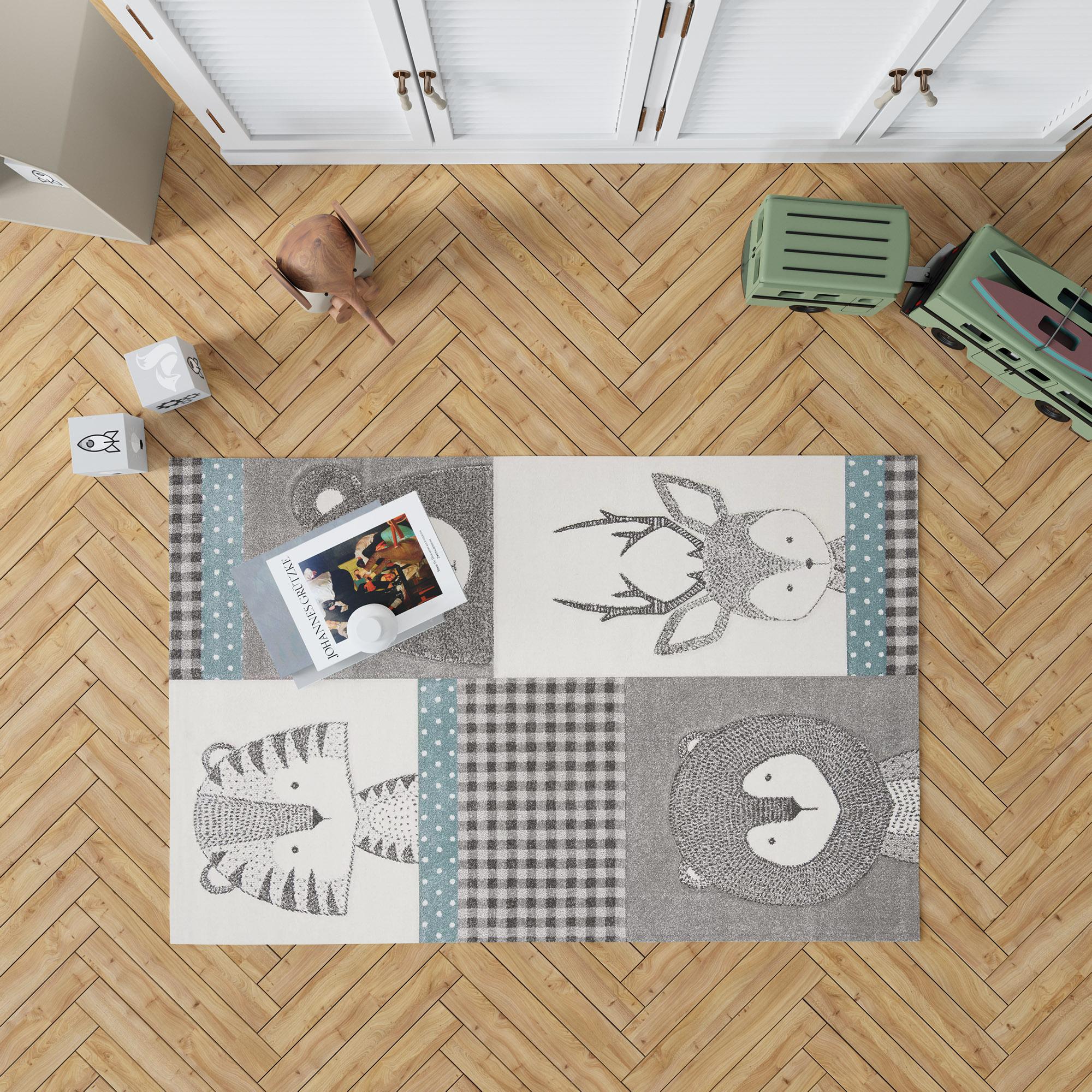 

Декоративный современный тонкий коврик для детей из хлопка, устойчивый к пятнам, моющийся, сплетенный машиной 40 x 60 cm