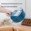Manual Vegetable Cutter Slicer Grater with Drain Basket Detachable Blade Sharp Blade for Efficient Fruit Veggie Cutting