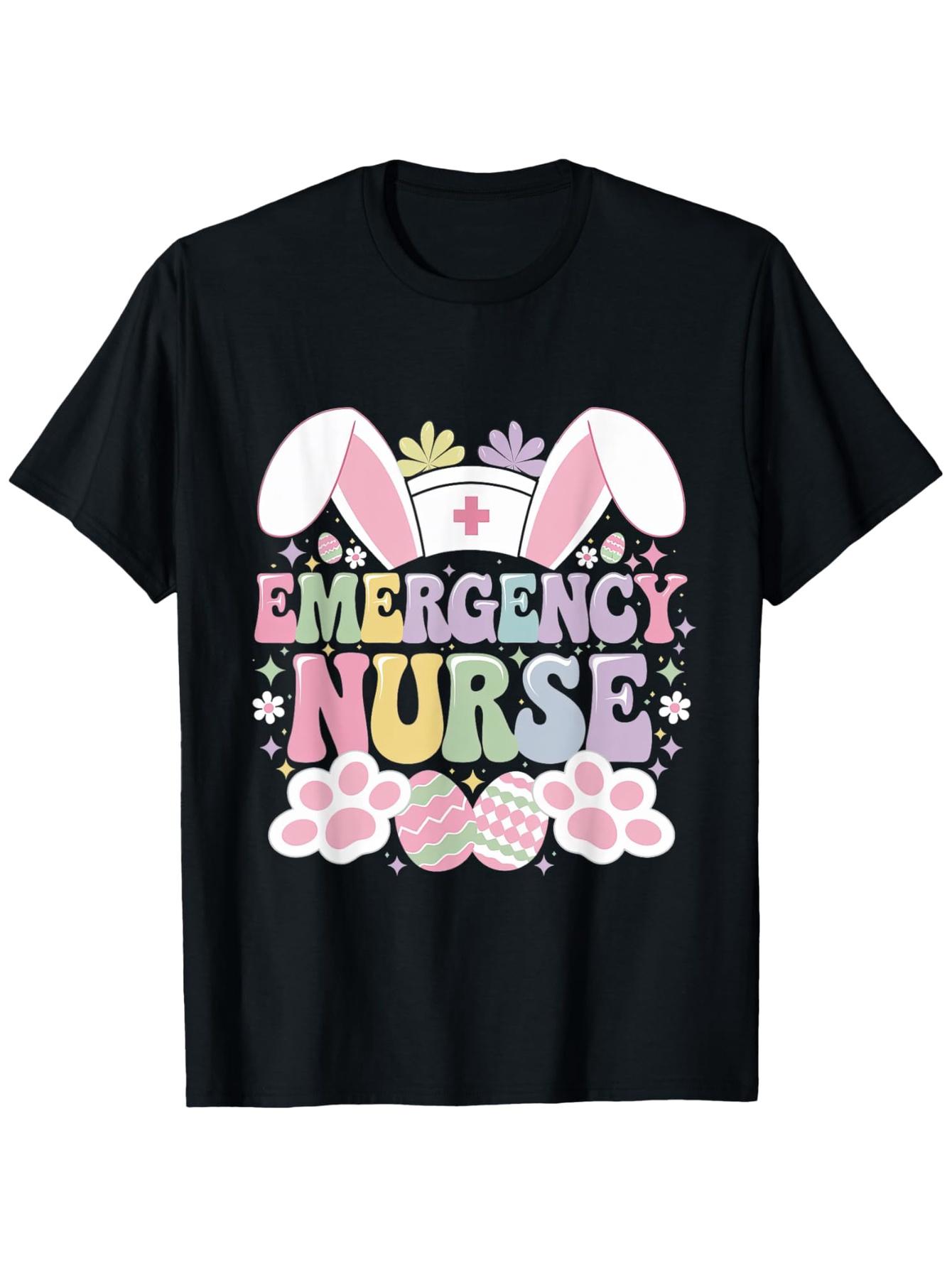 Emergency Department Nurse Easter Bunny T-Shirt | Unisex XXXL