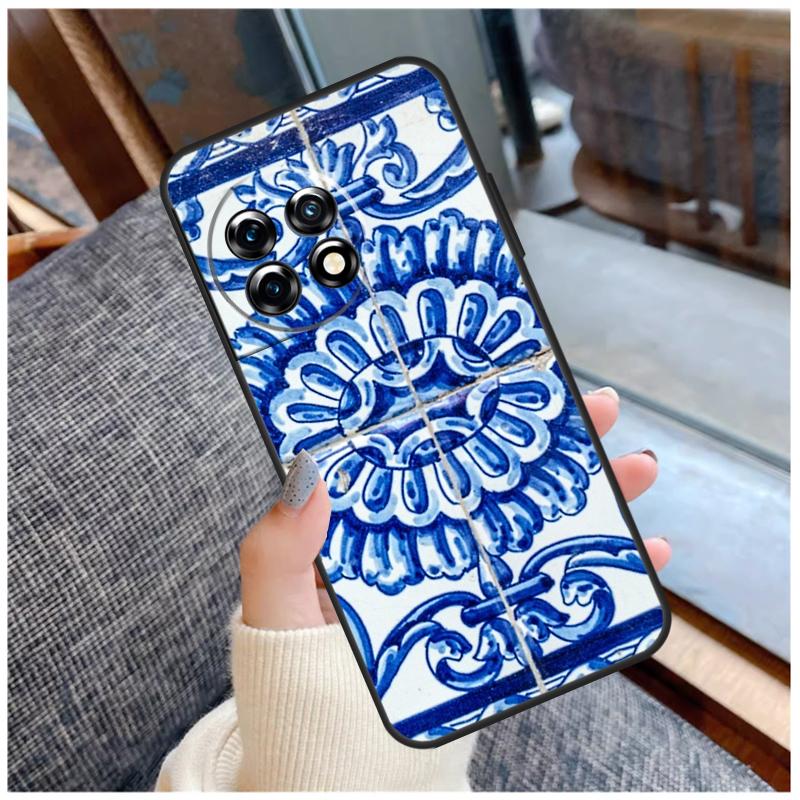 Marockanskt kakelfodral för OnePlus 13T 8T 10T 9 10 Pro 15 13 12 11 13R 12R Nord CE 5 2 3 4 Lite N20 N30 Coque