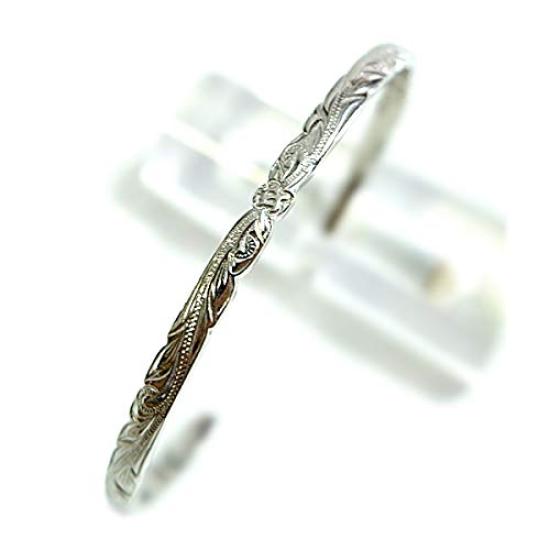 Hawaiian Jewelry Honu Sea Surgical Stainless Silver [JULAISU] Bangle, Scroll, Turtle, Wave, Women's, Men's, Hypoallergenic, Steel,