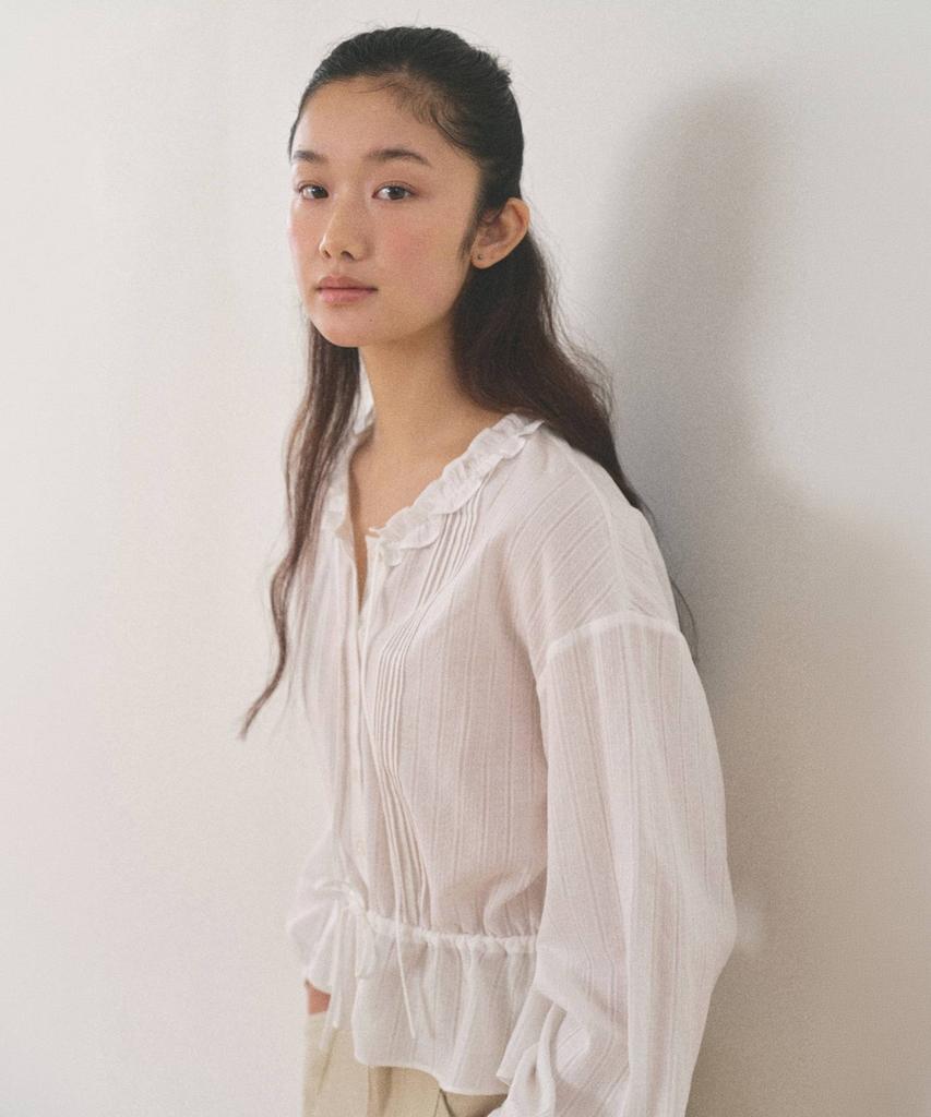 Manggomaenipeullijeu Once Frill Blouse_White