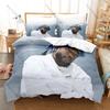 Cool Kendrick Lamar Jazz Funk West Coast Hip Hop Retro Street Culture Themed 3PCS Bedding 1 Duvet Cover + 2 Pillowcases All Seas