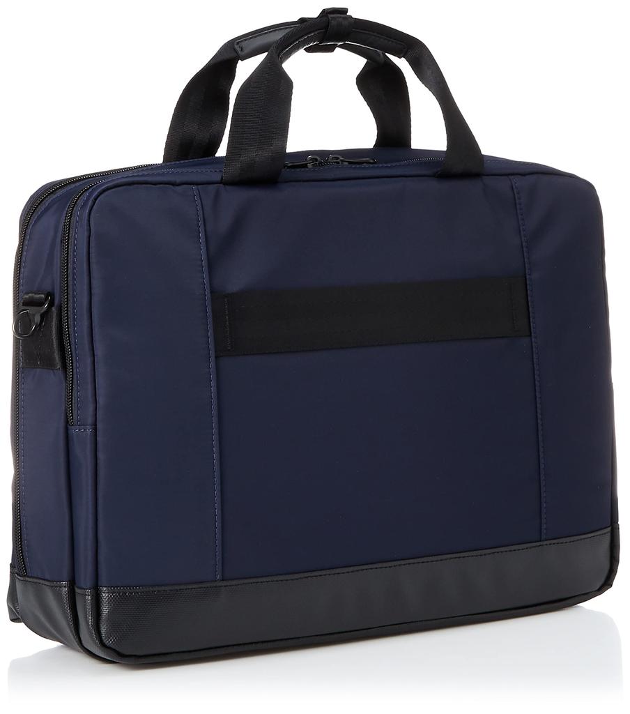 Bermas BIAS LITE Business Bag, 2-Layer Briefcase, 40cm X 15 Inches, Carry-On, Shoulder Strap Included, Navy